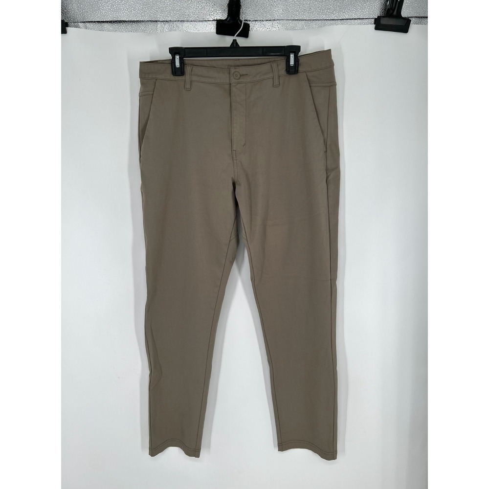 BYLT Basics Premium Everyday 2.0 Chino Pants Mens 36x30 Slim Fit Khaki Golf Tan